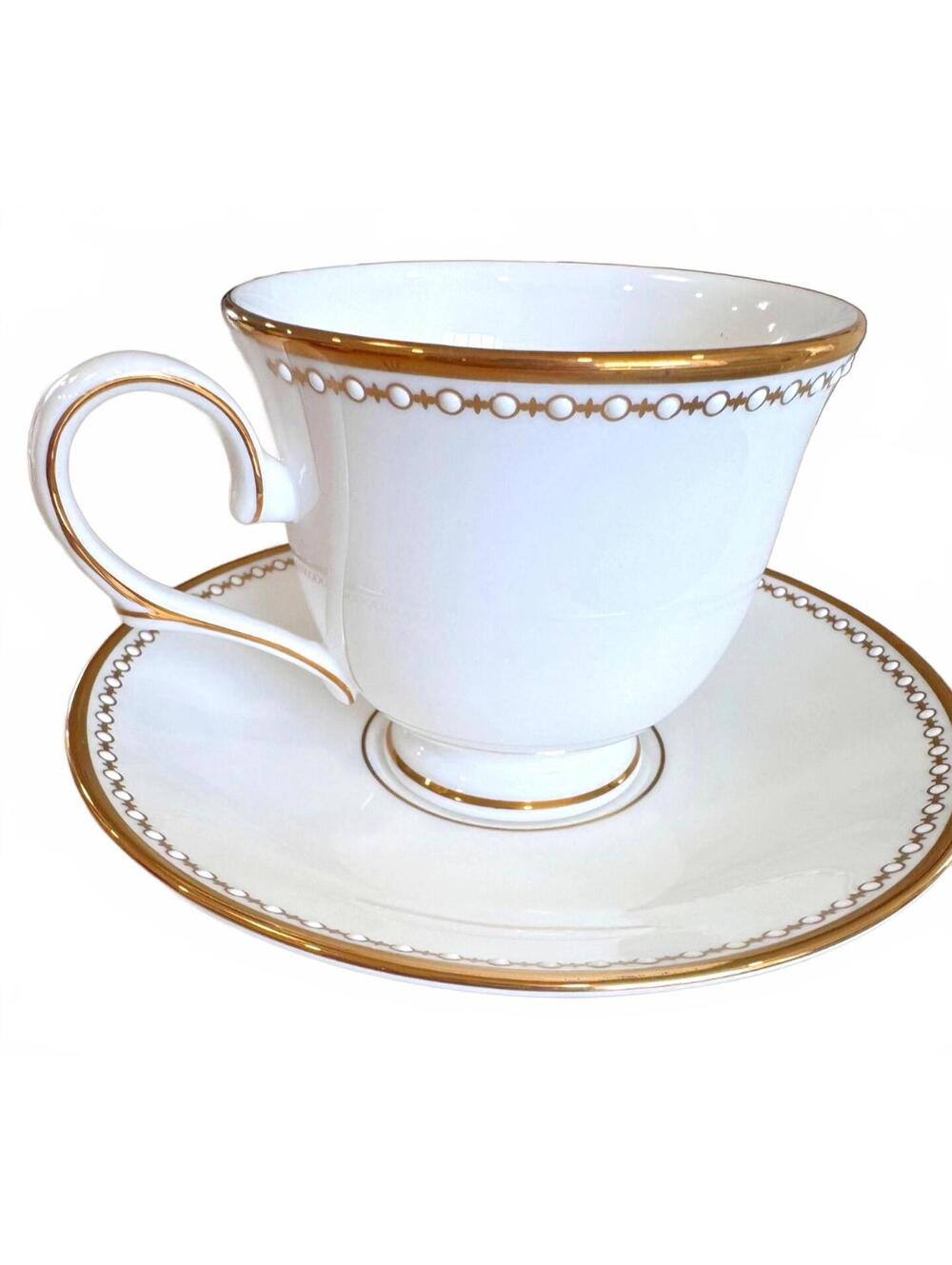 Lenox Pearl Gold cup and saucer, Fine Bone China